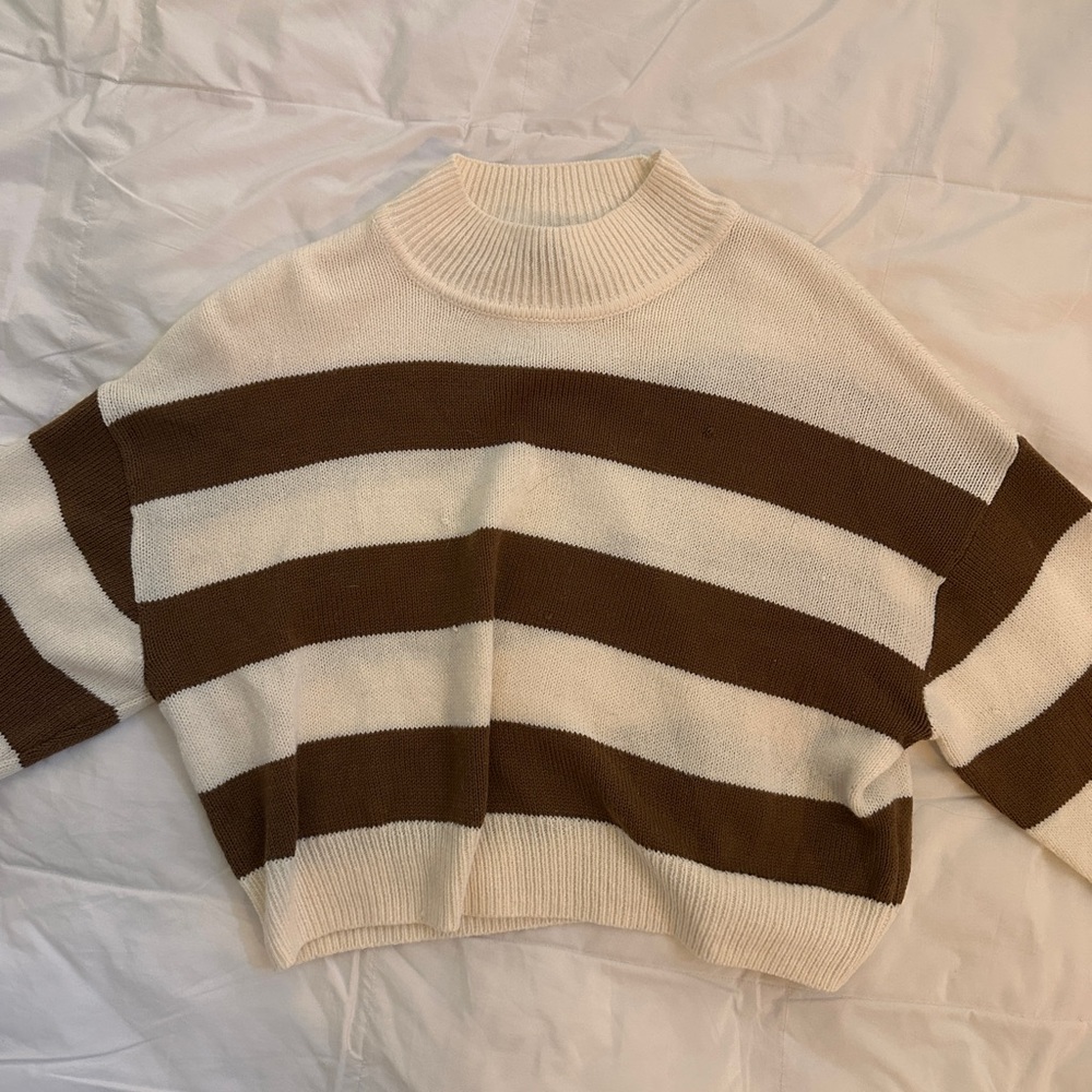 Divided Cream Ribbed Knit Top